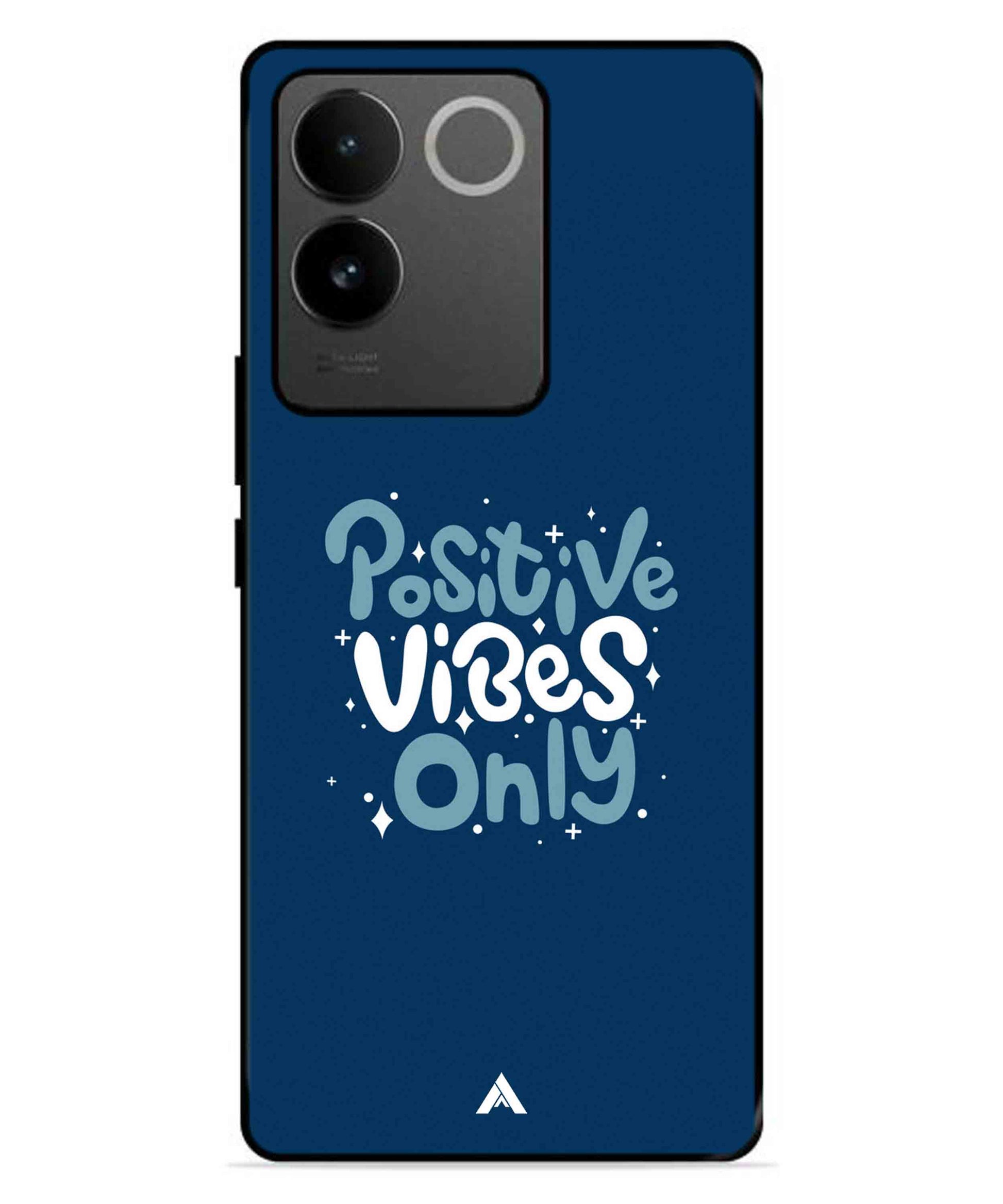 Positive Vibes Only Metal Back Cover Phone Case for IQOO Z7 Pro