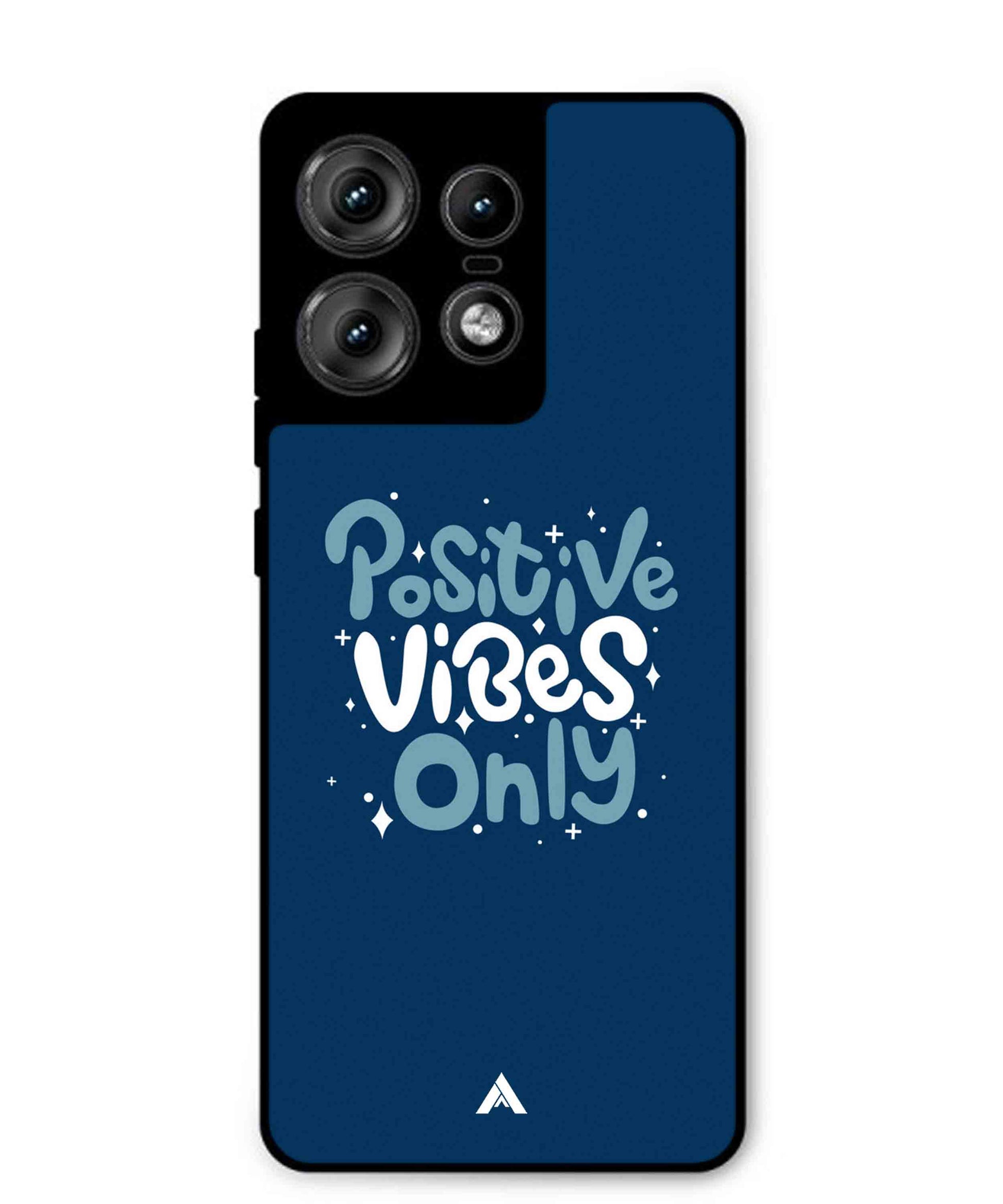 Positive Vibes Only Metal Back Cover Phone Case for Moto Edge 50 Pro