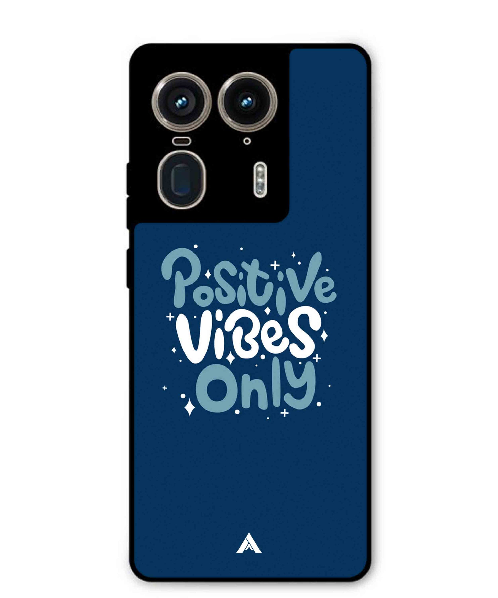 Positive Vibes Only Metal Back Cover Phone Case for Moto Edge 50 Ultra
