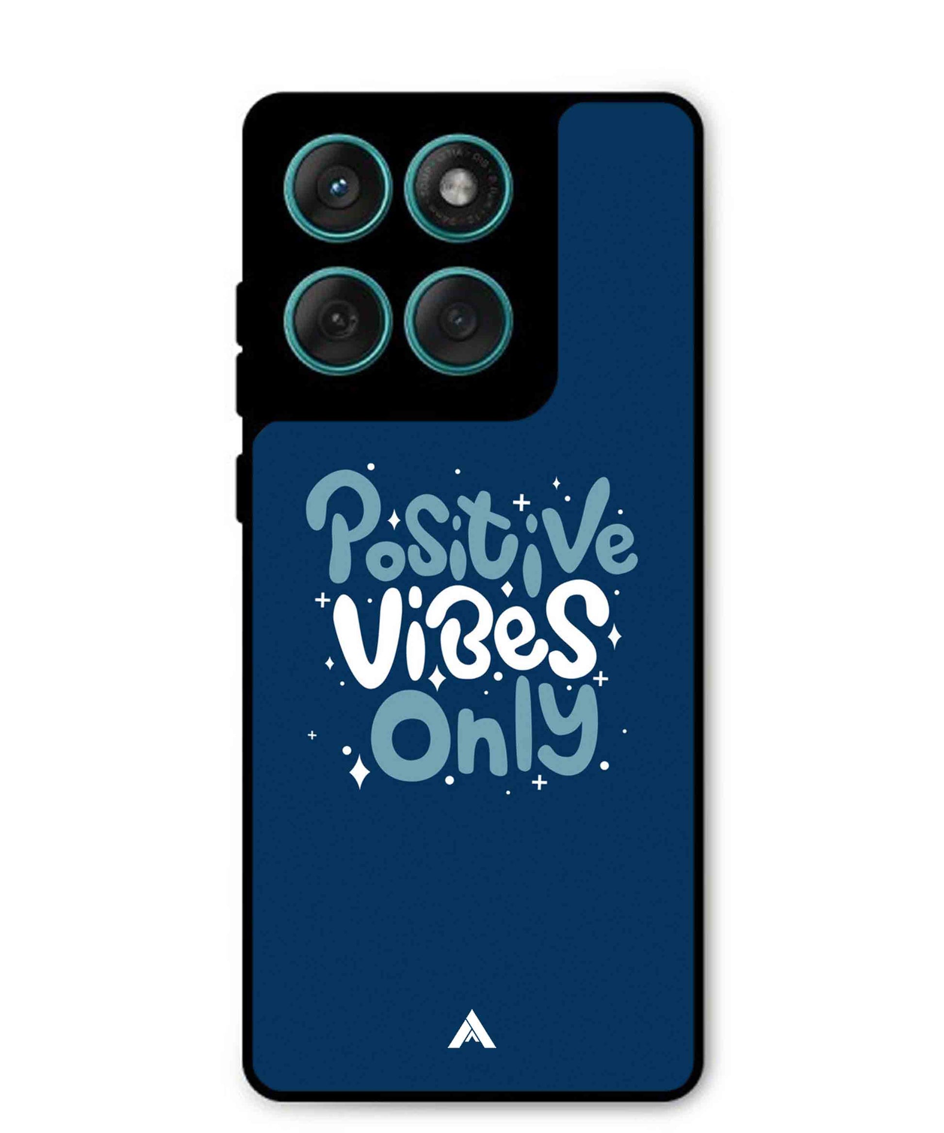 Positive Vibes Only Metal Back Cover Phone Case for Moto Edge 60 Fusion