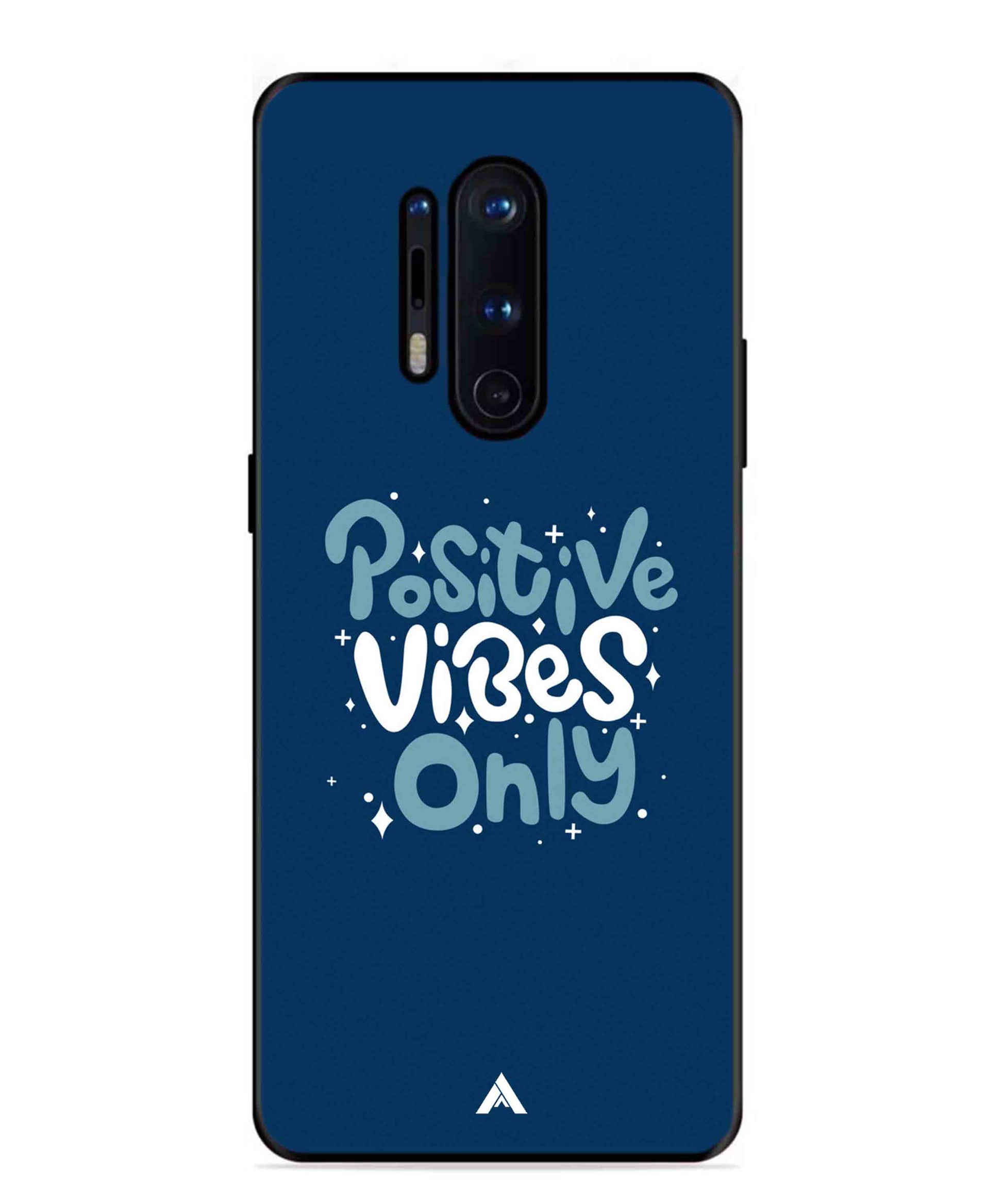 Positive Vibes Only Metal Back Cover Phone Case for Oneplus 8 Pro
