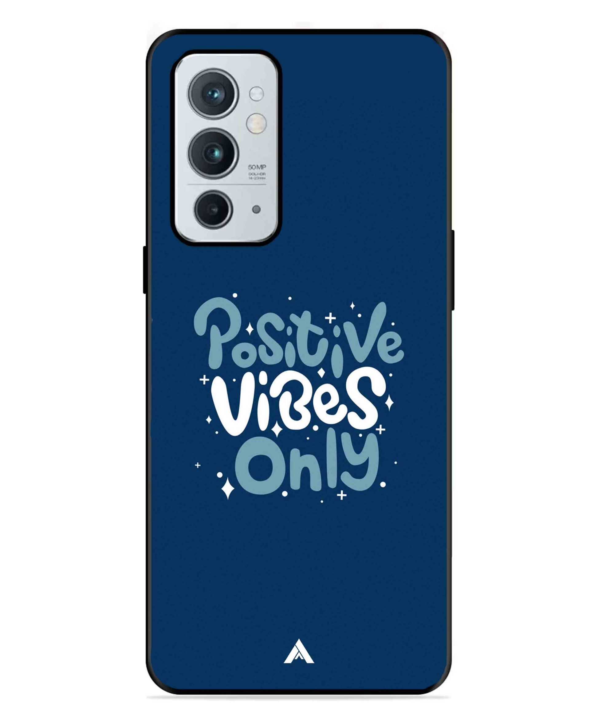 Positive Vibes Only Metal Back Cover Phone Case for Oneplus 9RT