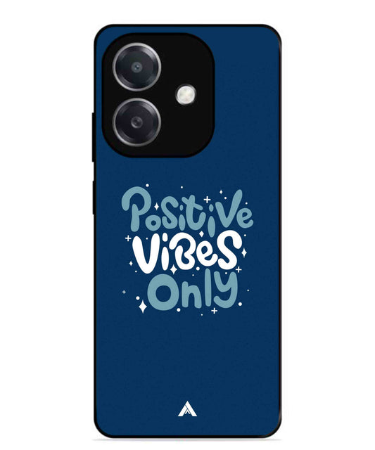 Positive Vibes Only Metal Back Cover Phone Case for Oppo A3X