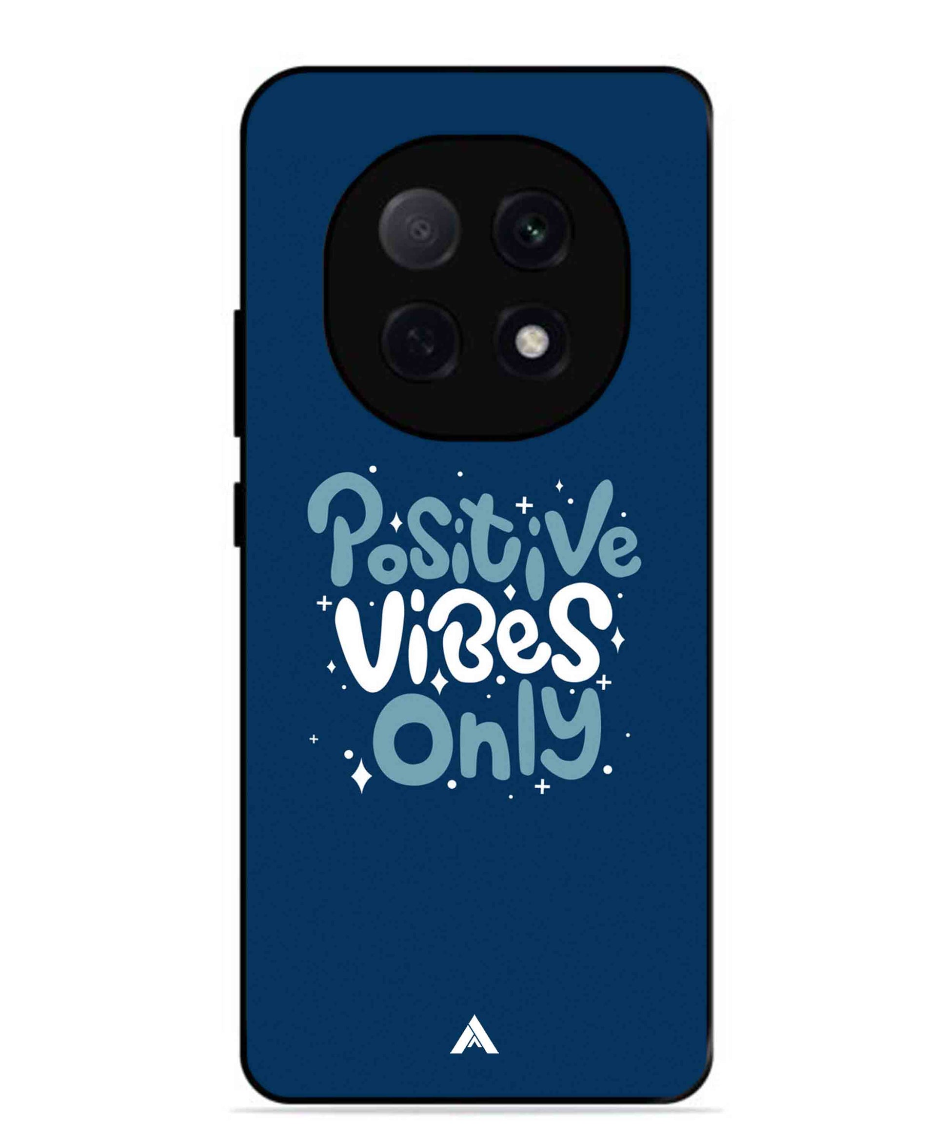 Positive Vibes Only Metal Back Cover Phone Case for Oppo F29 Pro