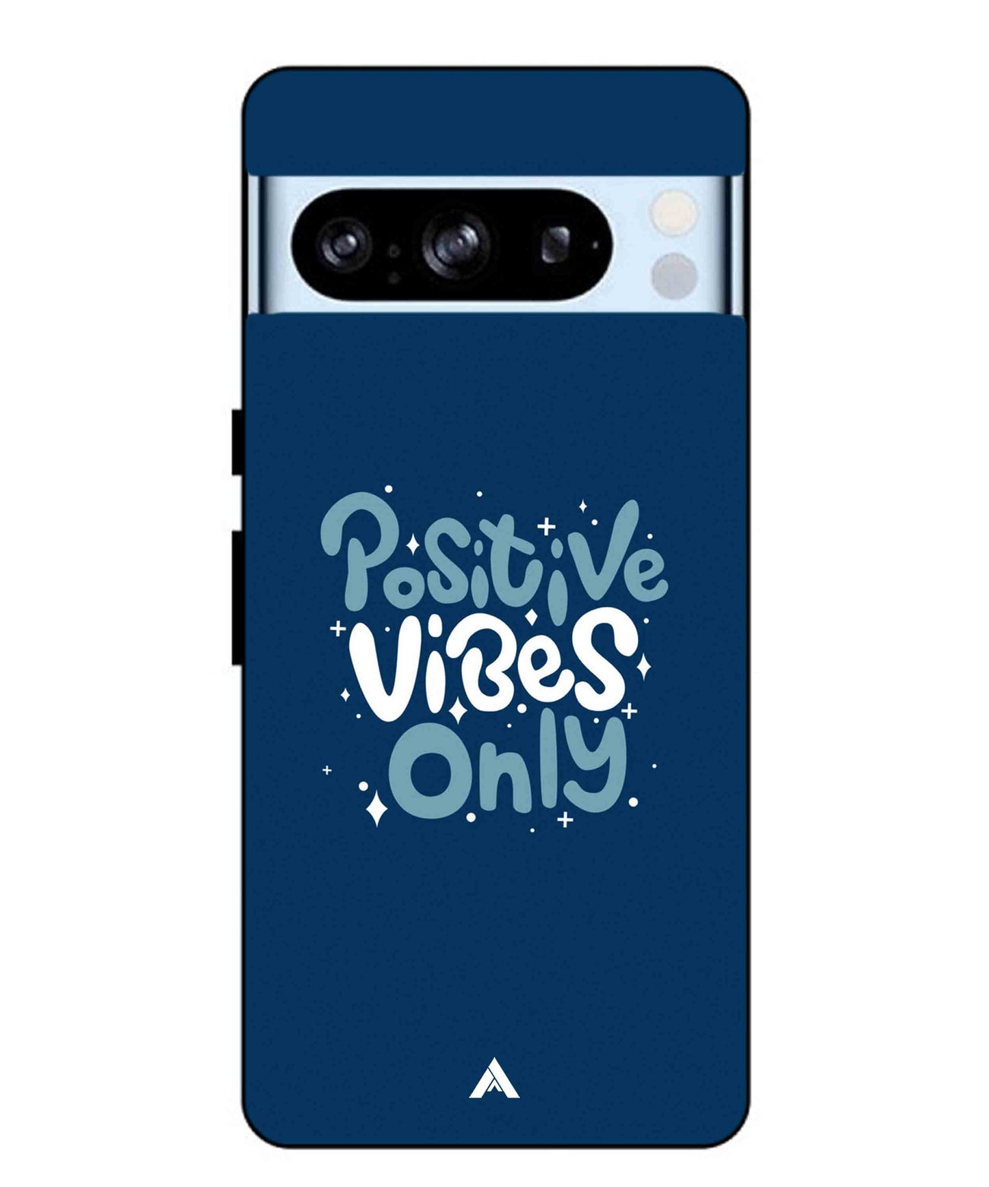 Positive Vibes Only Metal Back Cover Phone Case for Pixel 8 Pro