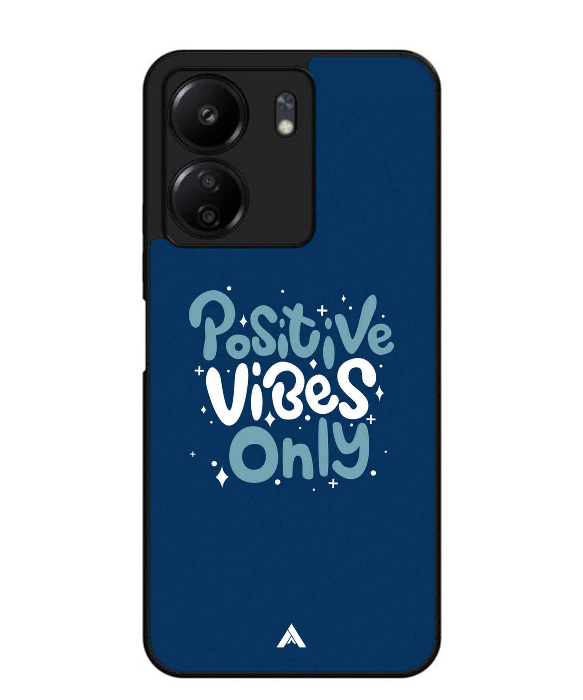 Positive Vibes Only Metal Back Cover Phone Case for Poco C65