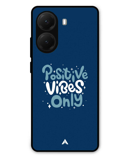 Positive Vibes Only Metal Back Cover Phone Case for Poco X7 Pro