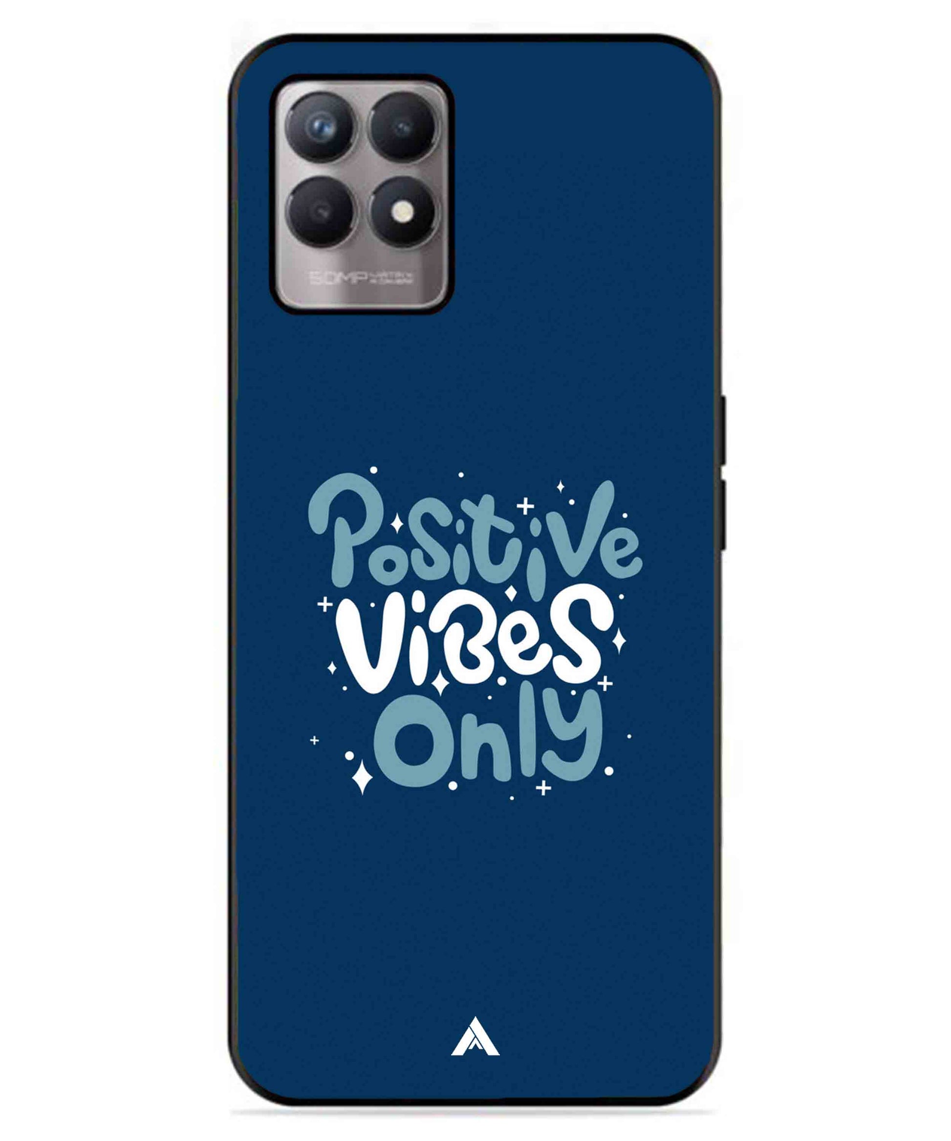 Positive Vibes Only Metal Back Cover Phone Case for Realme 8i