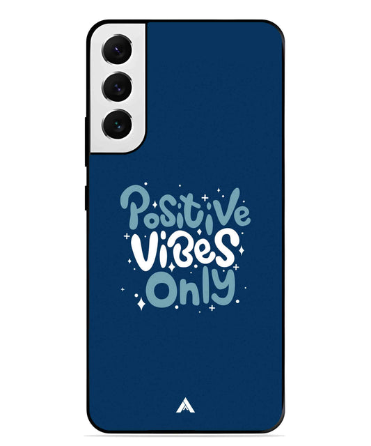 Positive Vibes Only Metal Back Cover Phone Case for Samsung Galaxy S21 Plus
