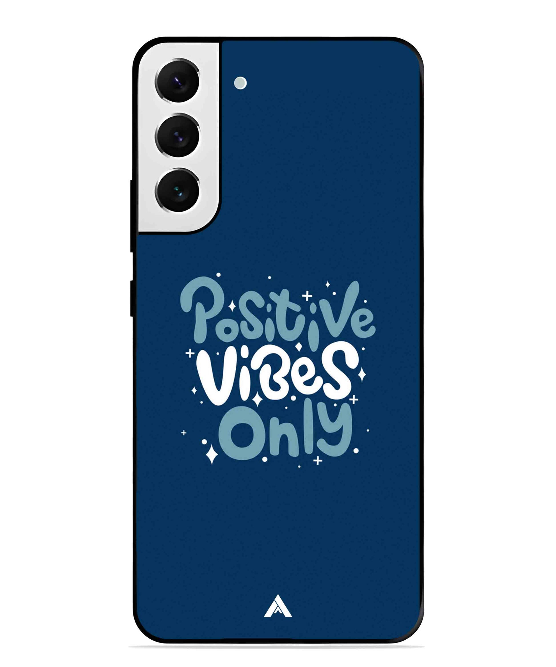 Positive Vibes Only Metal Back Cover Phone Case for Samsung Galaxy S22 Plus