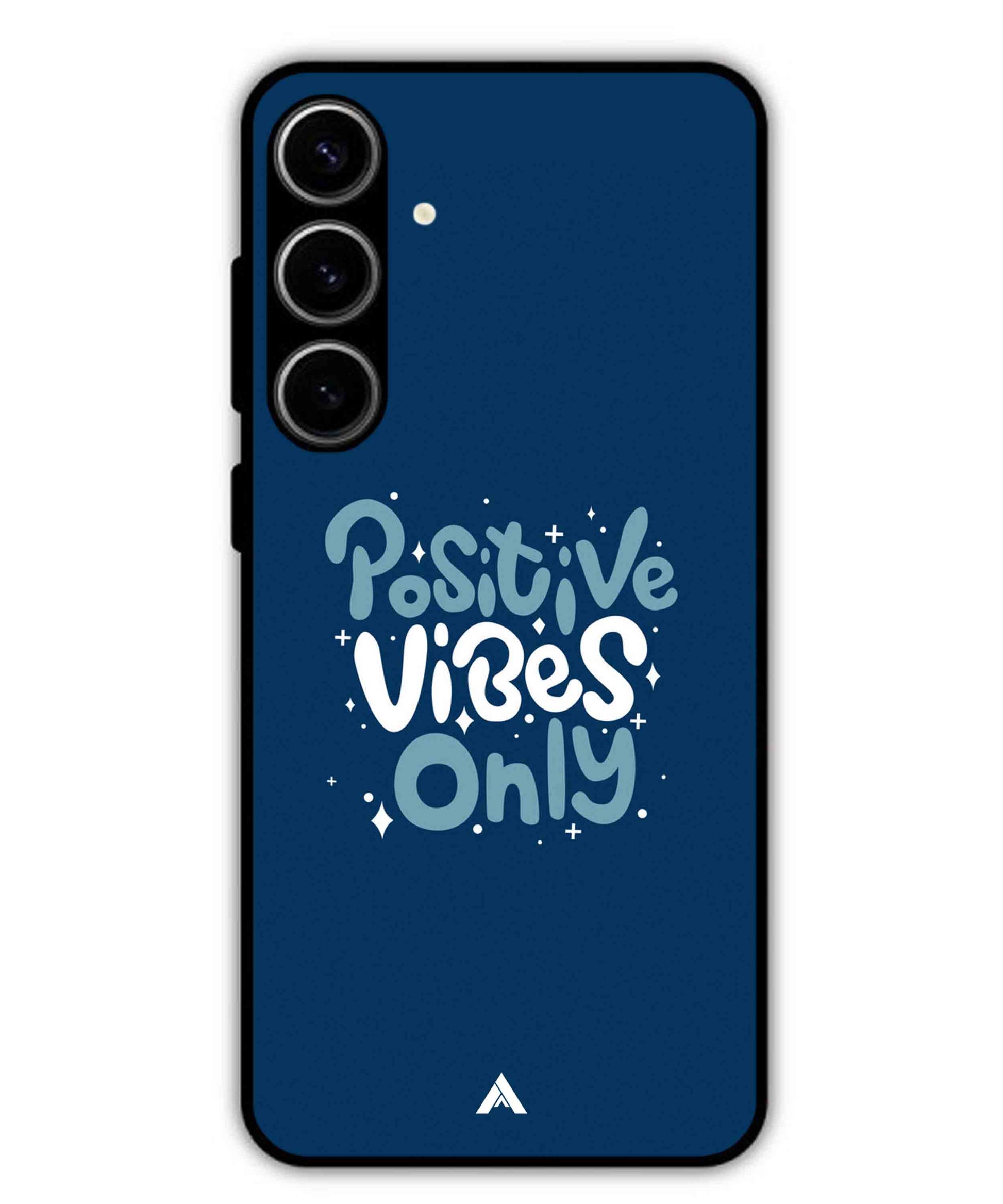 Positive Vibes Only Metal Back Cover Phone Case for Samsung Galaxy S23 Plus