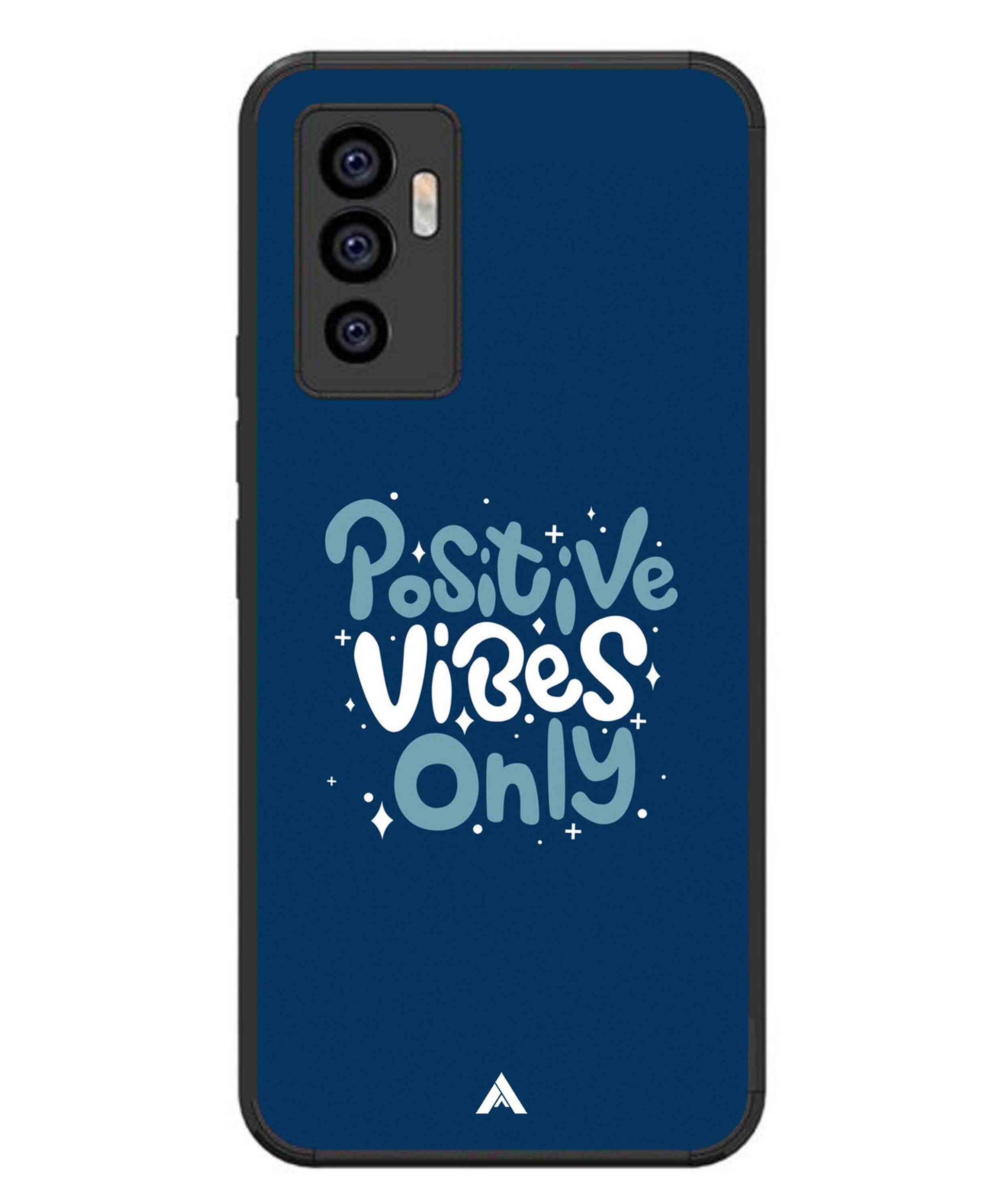 Positive Vibes Only Metal Back Cover Phone Case for Vivo T1