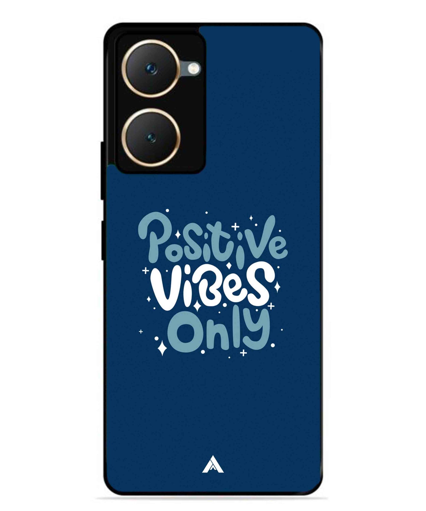 Positive Vibes Only Metal Back Cover Phone Case for Vivo T3 Lite
