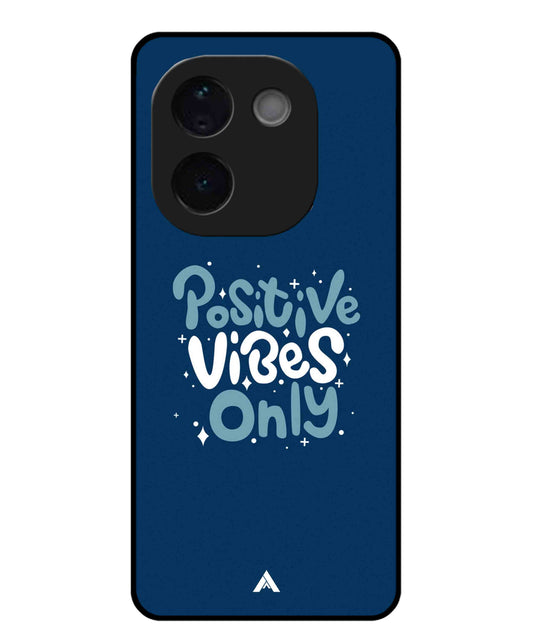 Positive Vibes Only Metal Back Cover Phone Case for Vivo T3 Pro