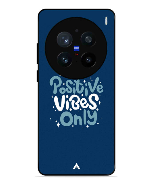 Positive Vibes Only Metal Back Cover Phone Case for Vivo X200 Pro