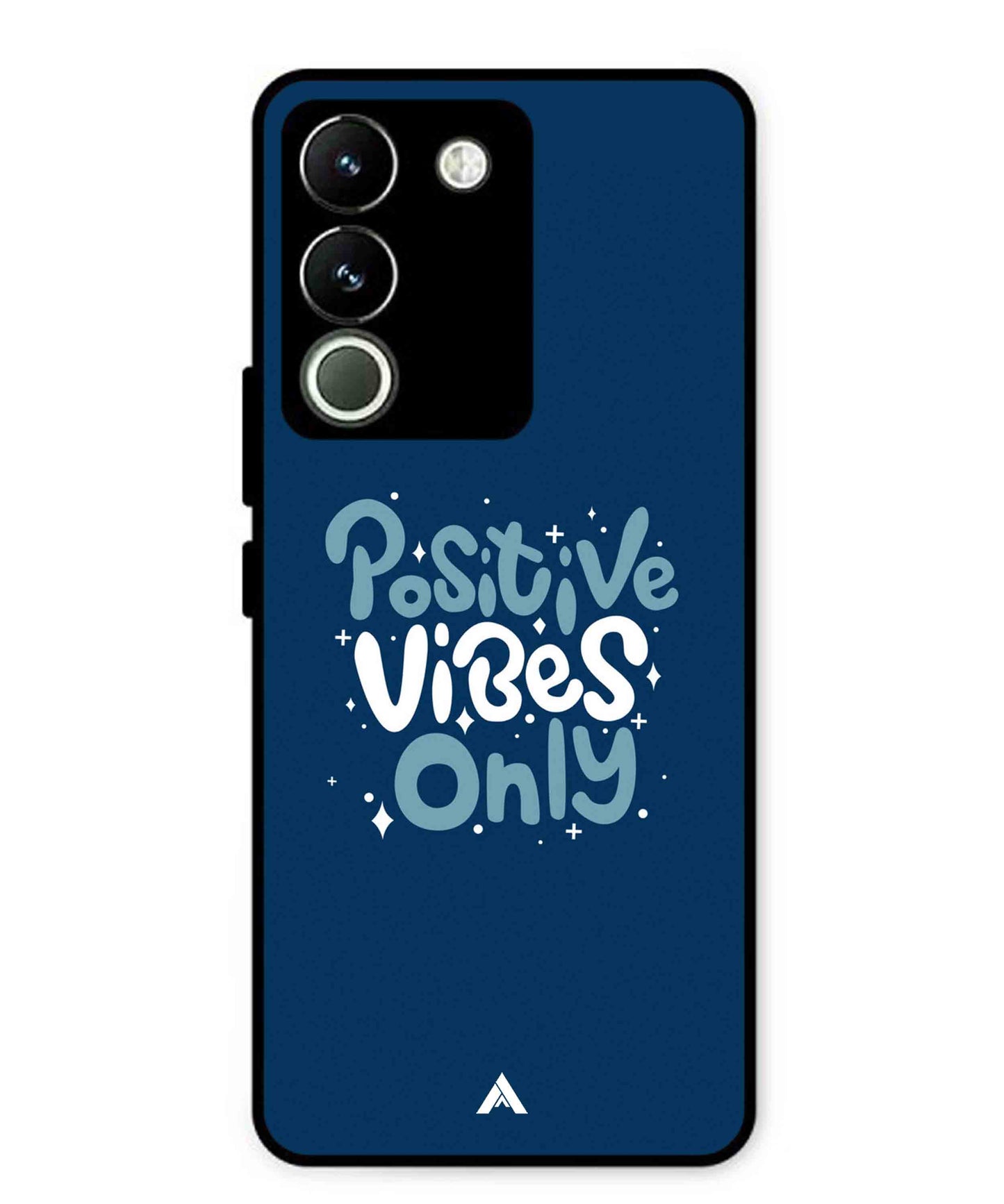 Positive Vibes Only Metal Back Cover Phone Case for Vivo Y200