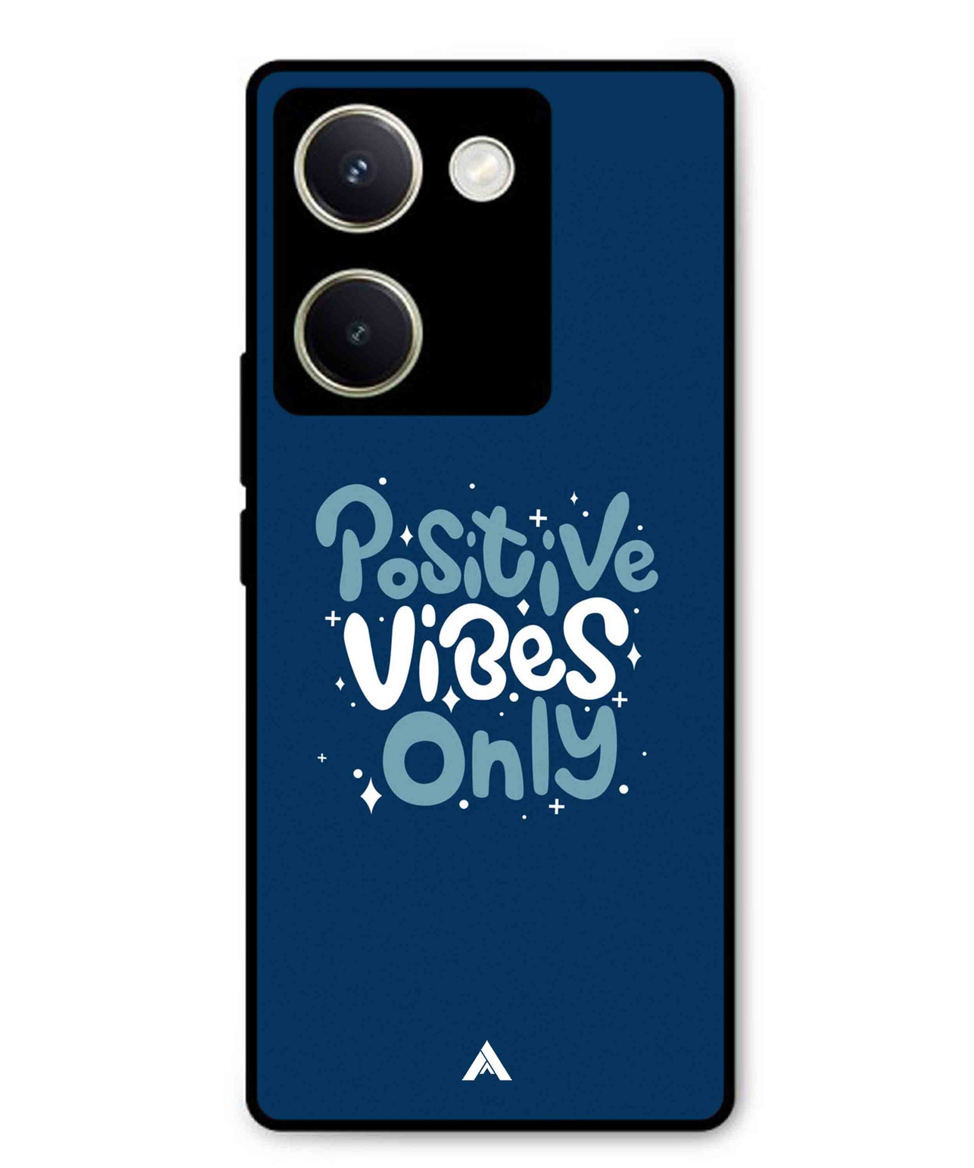 Positive Vibes Only Metal Back Cover Phone Case for Vivo Y200 Pro
