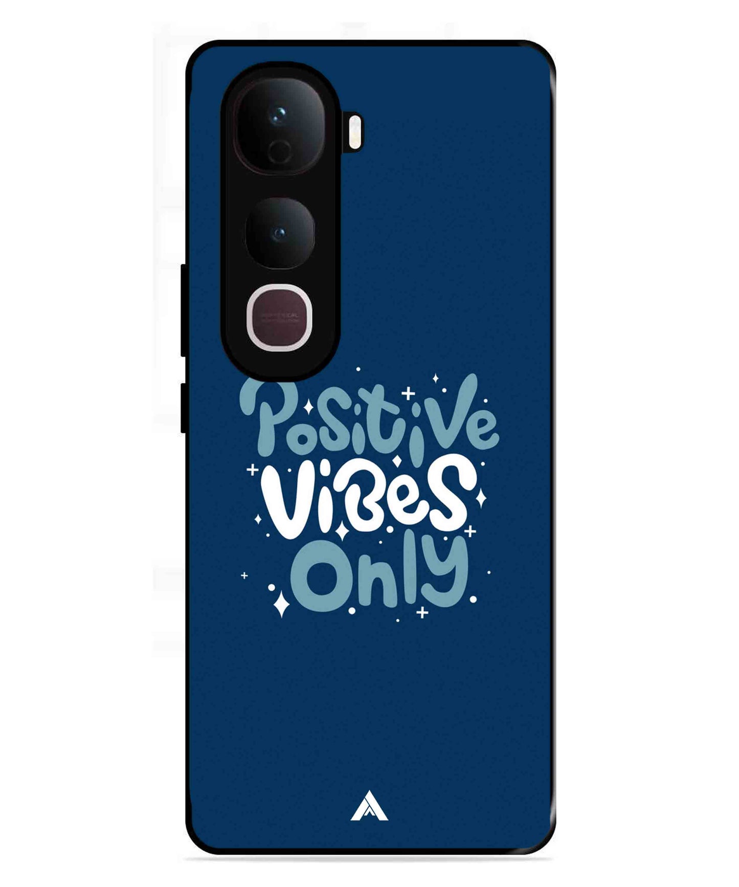 Positive Vibes Only Metal Back Cover Phone Case for Vivo Y400 Pro