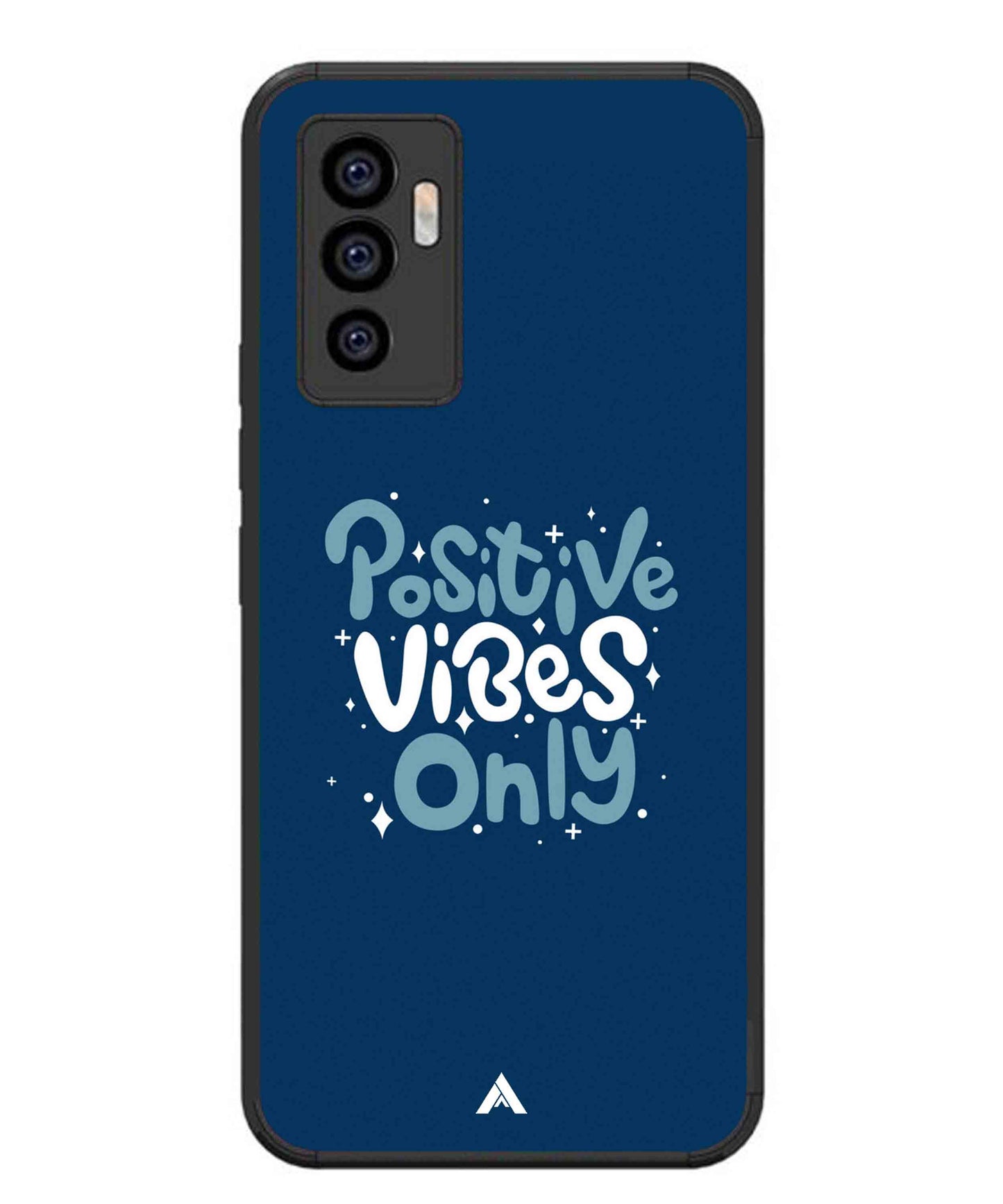 Positive Vibes Only Metal Back Cover Phone Case for Vivo v23e
