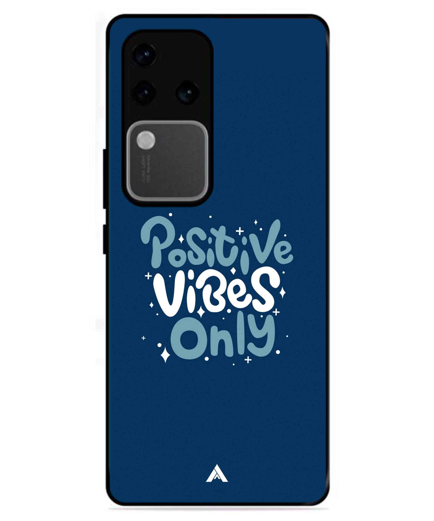 Positive Vibes Only Metal Back Cover Phone Case for Vivo v30 Pro