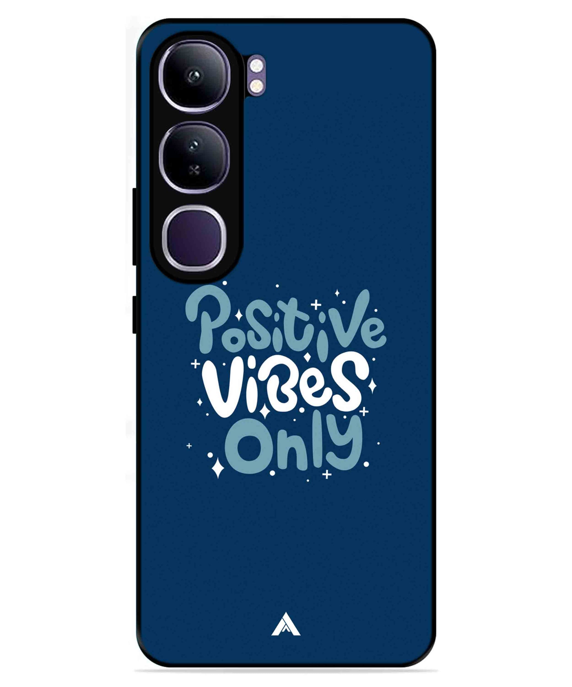 Positive Vibes Only Metal Back Cover Phone Case for Vivo v40 Lite