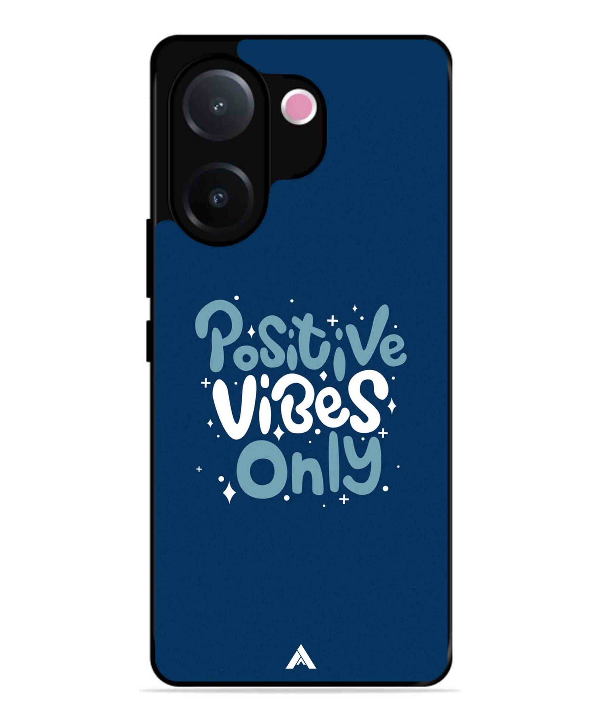 Positive Vibes Only Metal Back Cover Phone Case for Vivo v60e