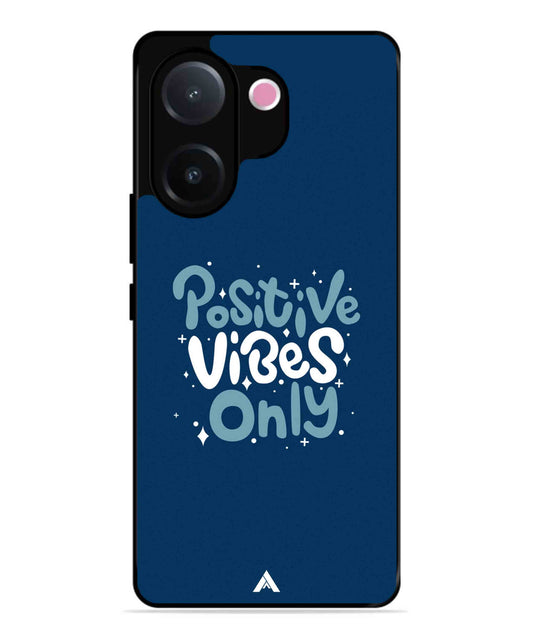 Positive Vibes Only Metal Back Cover Phone Case for Vivo v60e
