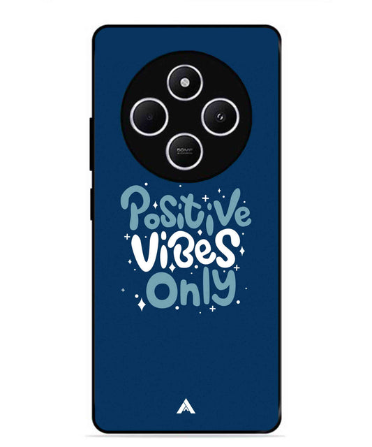 Positive Vibes Only Metal Back Cover Phone Case for Xiaomi Redmi 14C