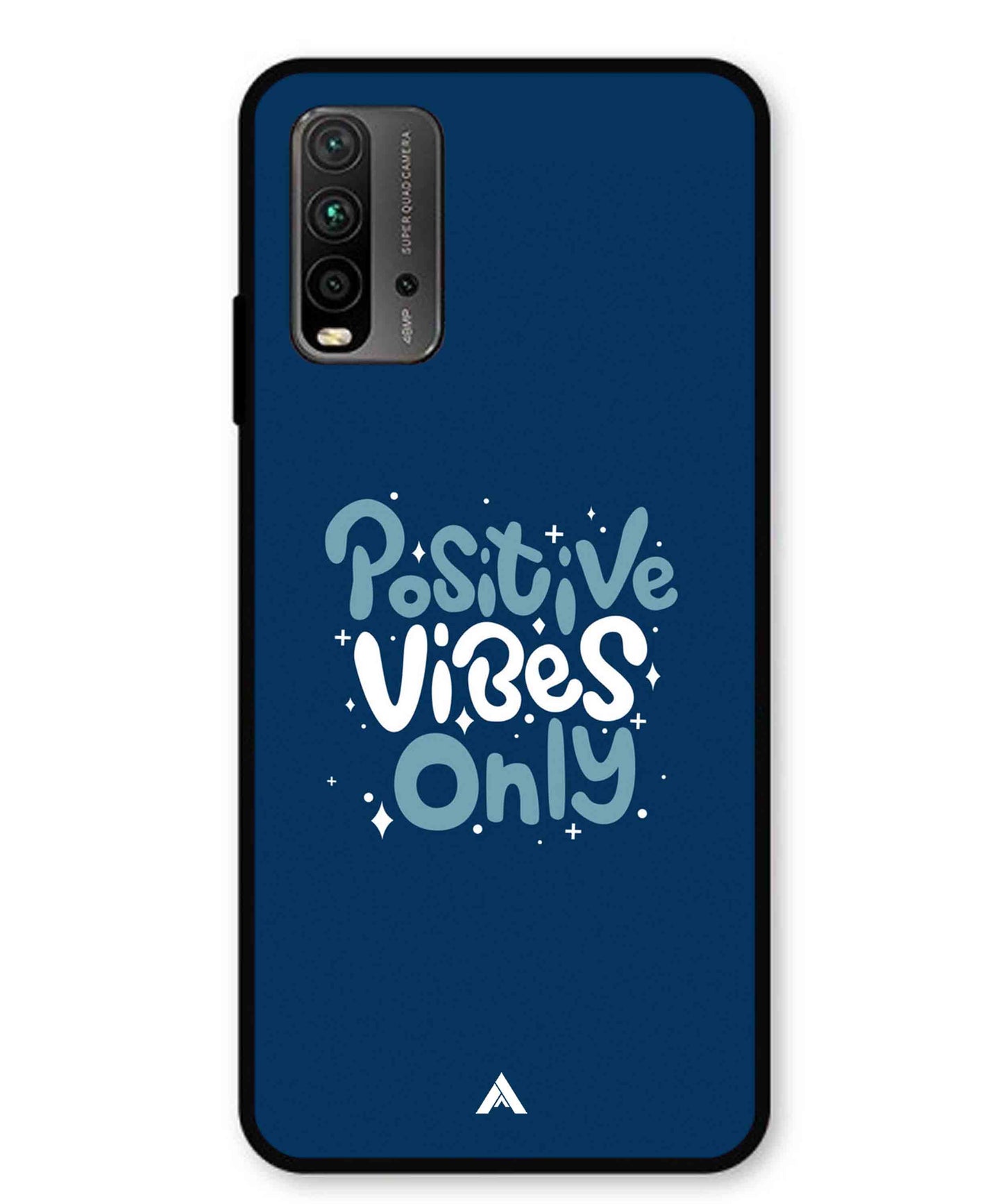 Positive Vibes Only Metal Back Cover Phone Case for Xiaomi Redmi 9 Power