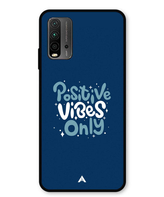 Positive Vibes Only Metal Back Cover Phone Case for Xiaomi Redmi 9 Power