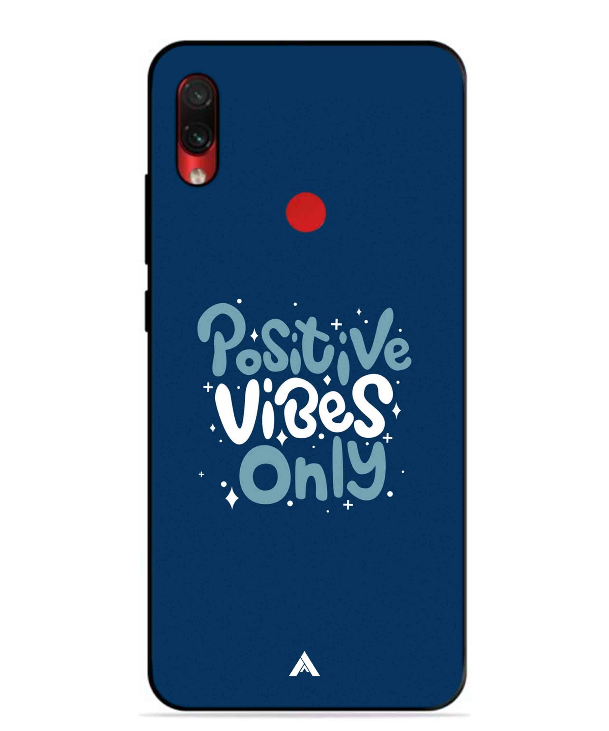 Positive Vibes Only Metal Back Cover Phone Case for Xiaomi Redmi Note 7s