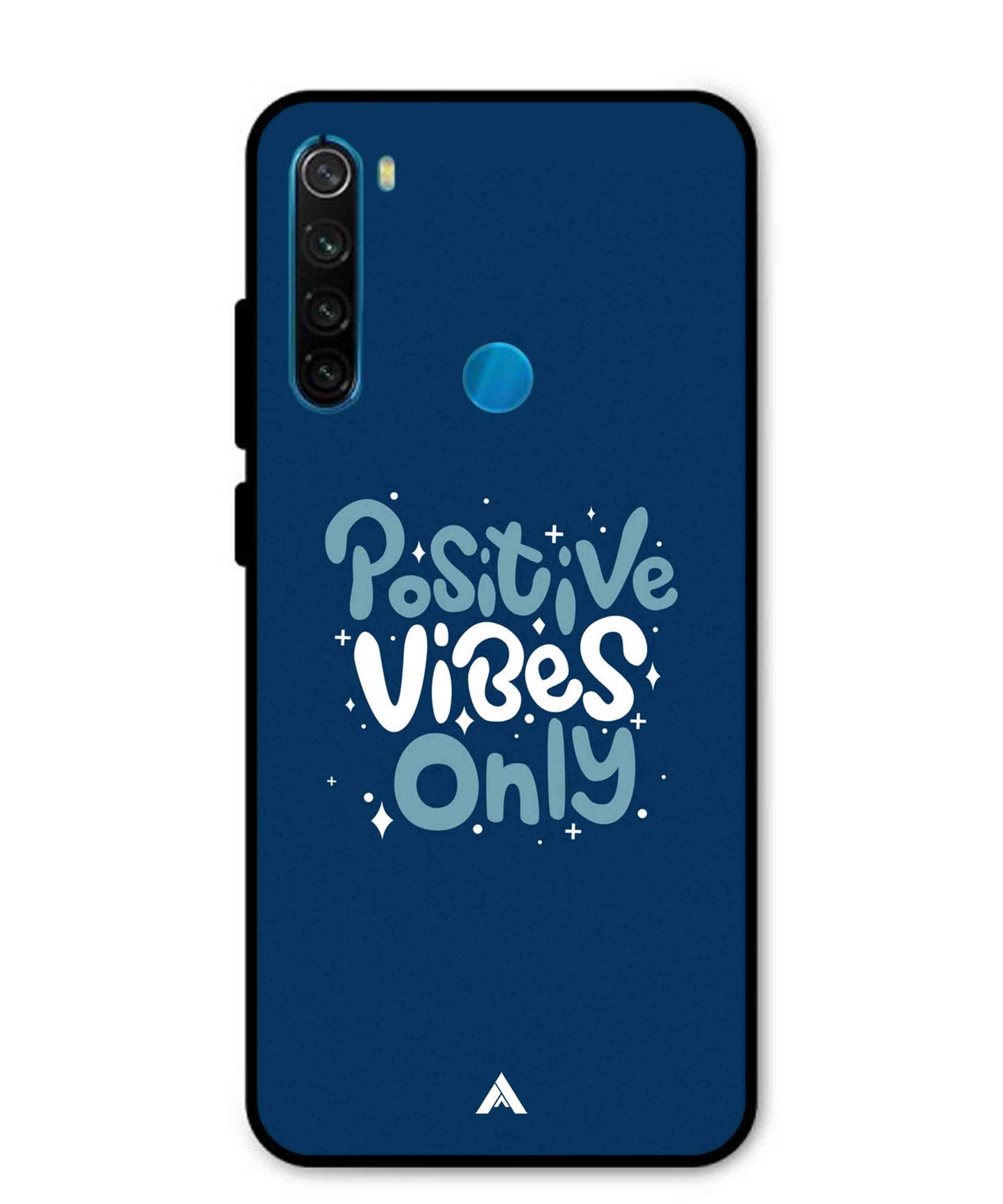 Positive Vibes Only Metal Back Cover Phone Case for Xiaomi Redmi Note 8