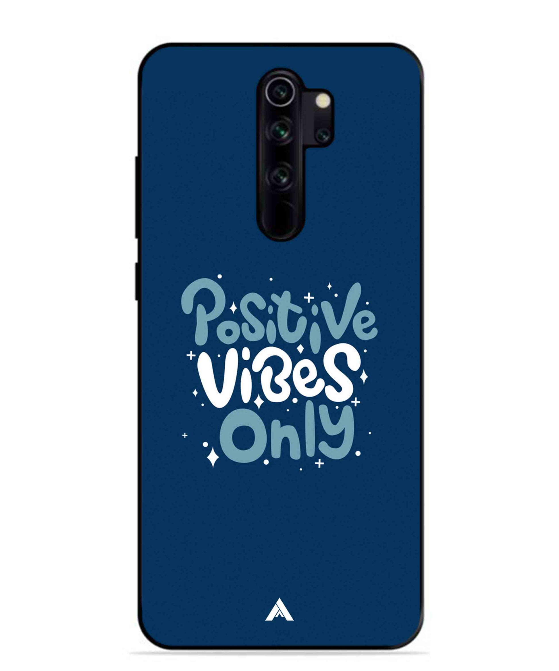 Positive Vibes Only Metal Back Cover Phone Case for Xiaomi Redmi Note 8 Pro