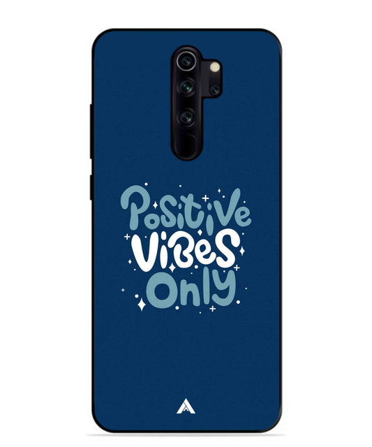 Positive Vibes Only Metal Back Cover Phone Case for Xiaomi Redmi Note 8 Pro
