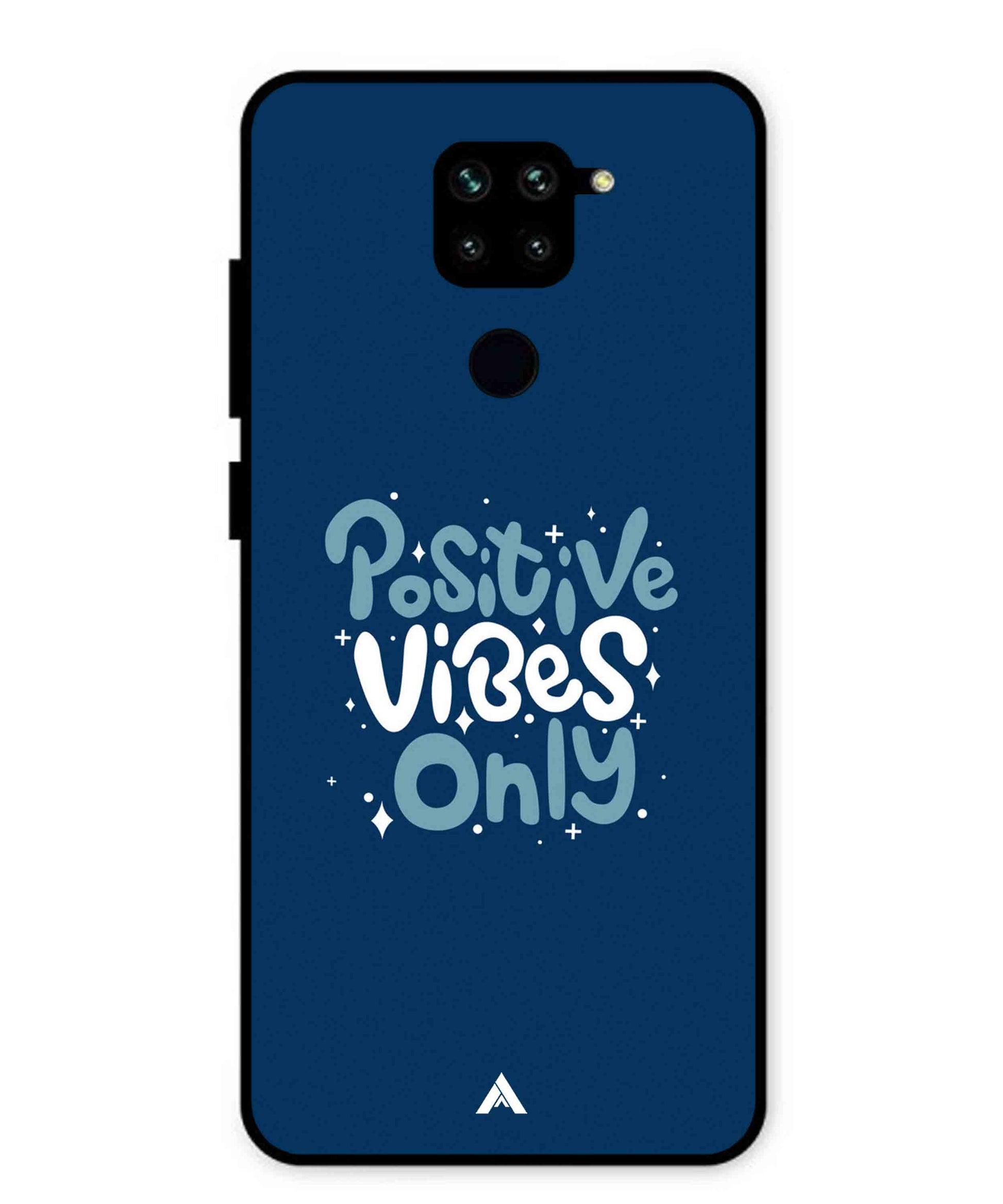 Positive Vibes Only Metal Back Cover Phone Case for Xiaomi Redmi Note 9