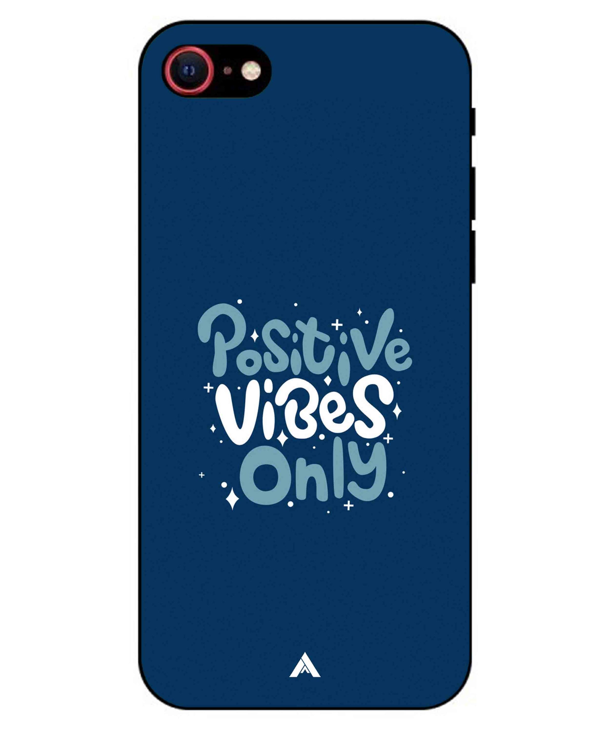Positive Vibes Only Metal Back Cover Phone Case for iPhone 8