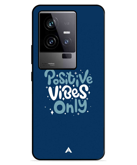 Positive Vibes Only Metal Back Cover Phone Case for iQOO 11