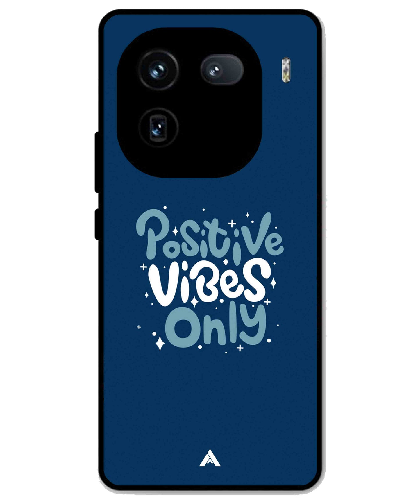 Positive Vibes Only Metal Back Cover Phone Case for iQOO 12