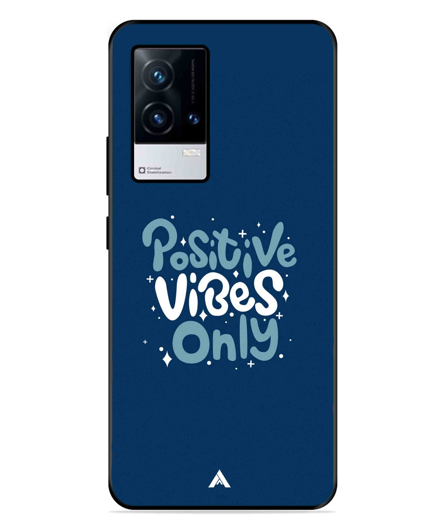Positive Vibes Only Metal Back Cover Phone Case for iQOO 8