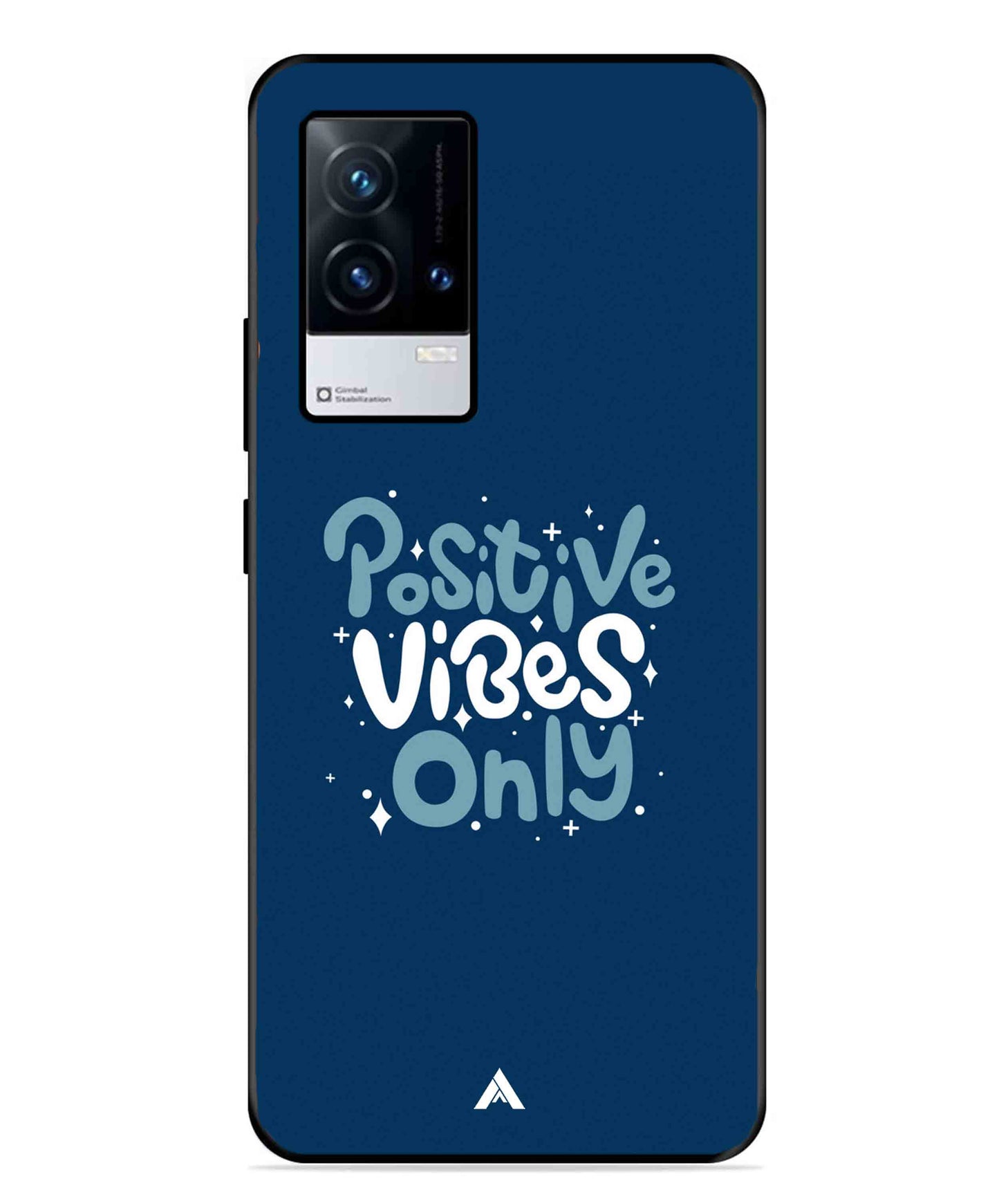 Positive Vibes Only Metal Back Cover Phone Case for iQOO 9
