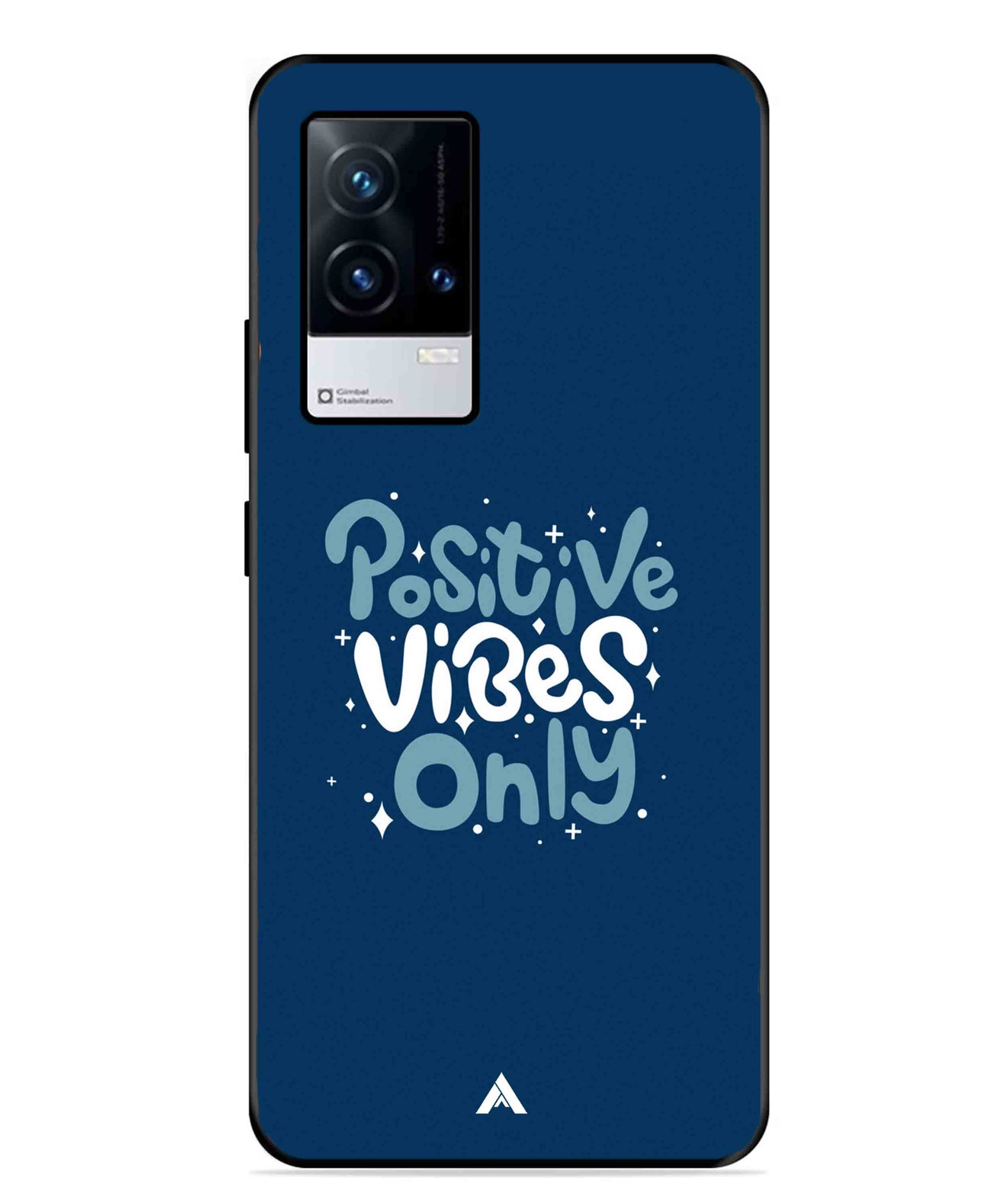 Positive Vibes Only Metal Back Cover Phone Case for iQOO 9