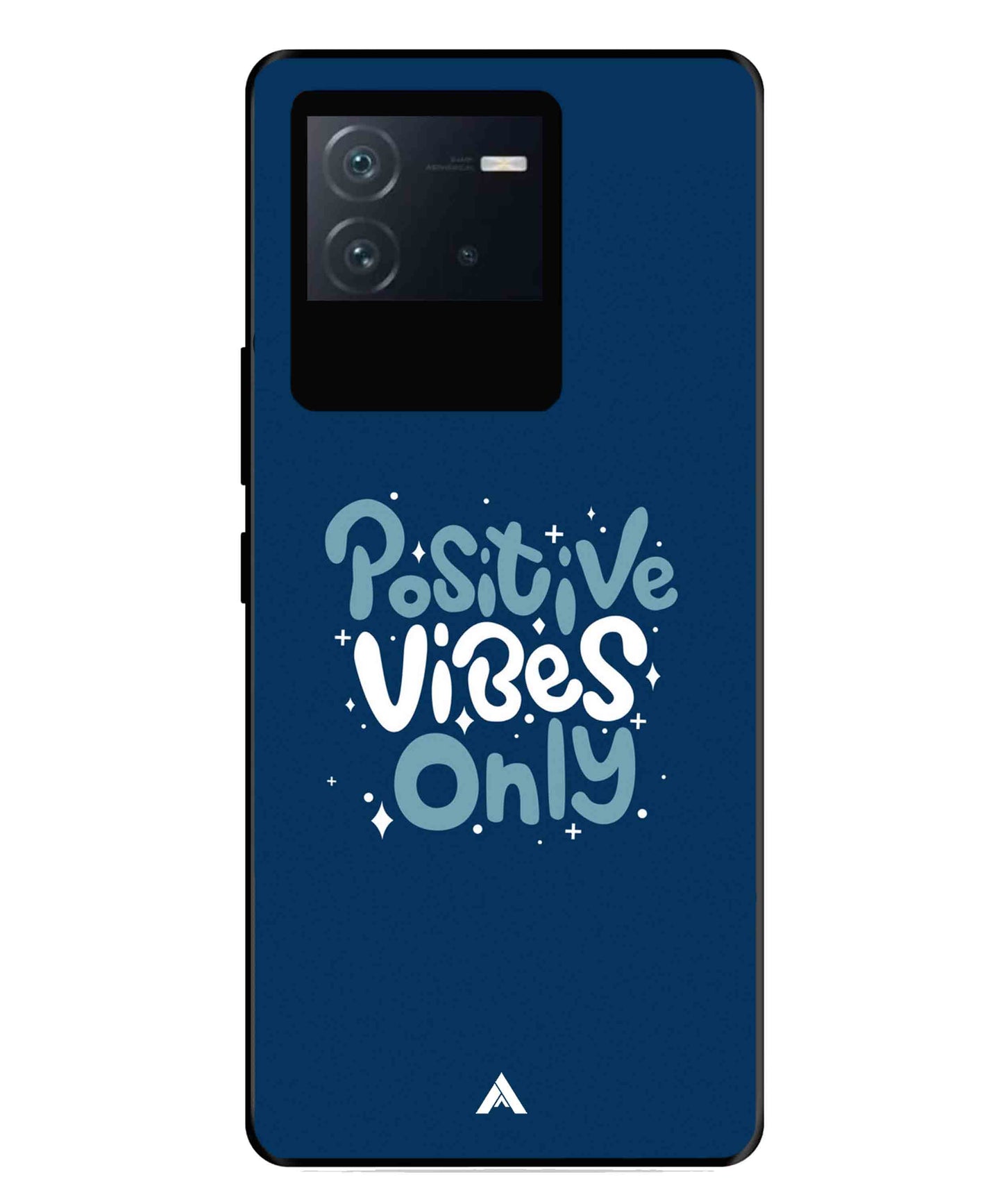 Positive Vibes Only Metal Back Cover Phone Case for iQOO Neo 6
