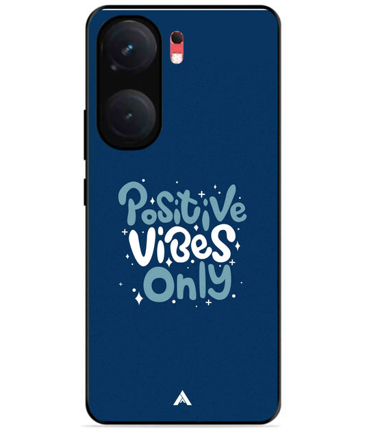 Positive Vibes Only Metal Back Cover Phone Case for iQOO Neo 9 Pro