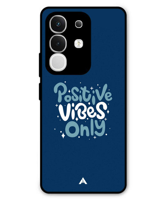 Positive Vibes Only Metal Back Cover Phone Case for iQOO Z10x