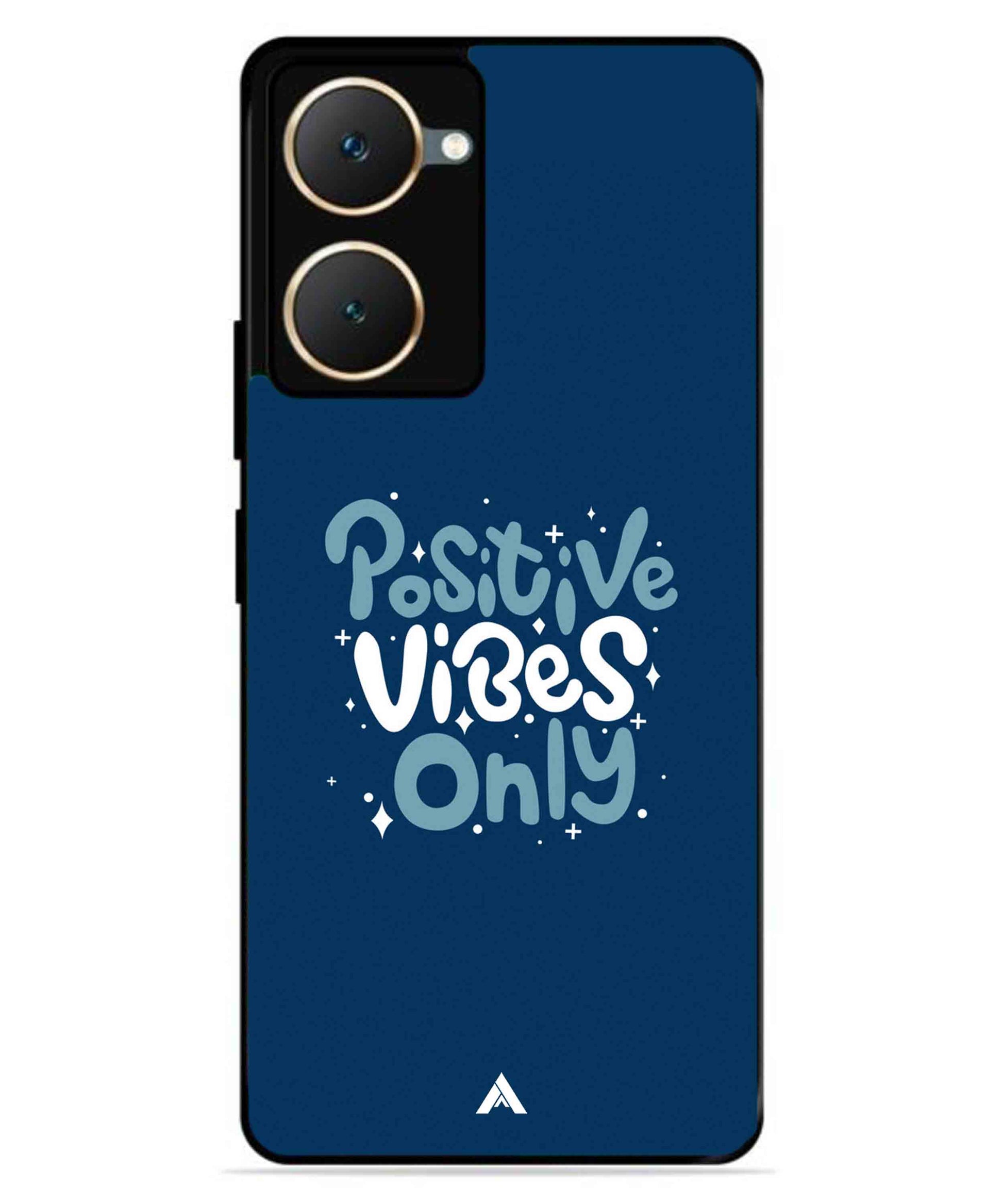 Positive Vibes Only Metal Back Cover Phone Case for iQOO Z9 Lite
