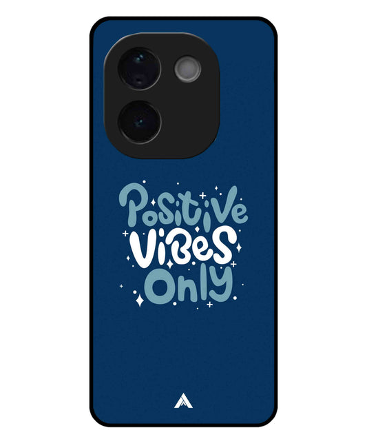 Positive Vibes Only Metal Back Cover Phone Case for iQOO Z9s Pro