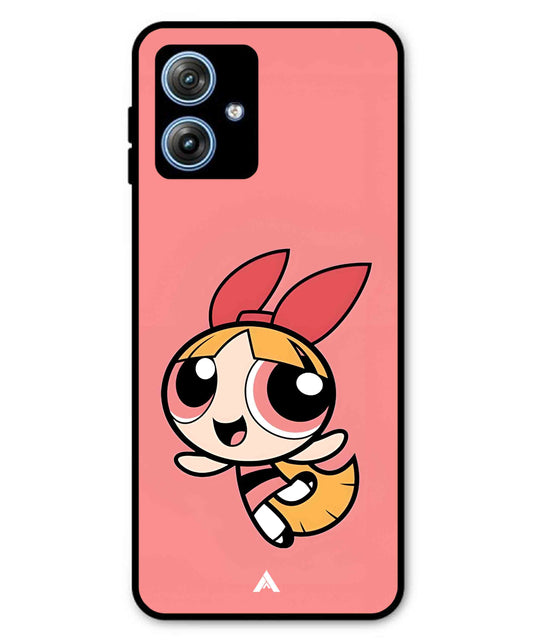 Powerpuff Girls Blossom Metal Back Cover Phone Case for Moto G64