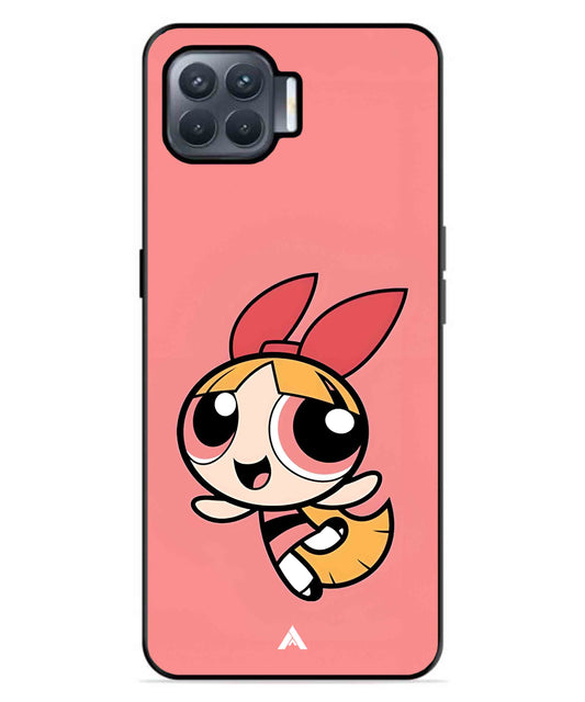 Powerpuff Girls Blossom Metal Back Cover Phone Case for Oppo F17 Pro