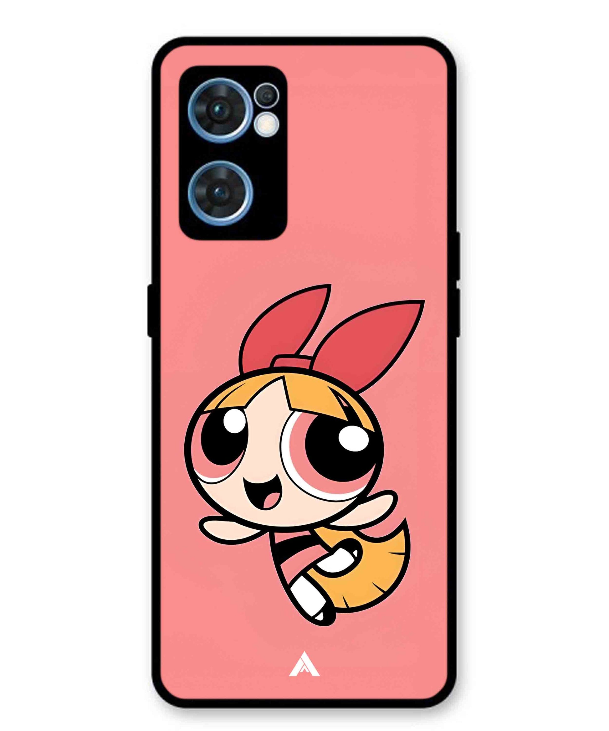 Powerpuff Girls Blossom Metal Back Cover Phone Case for Oppo F21 Pro 4G