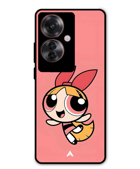 Powerpuff Girls Blossom Metal Back Cover Phone Case for Oppo F25 Pro
